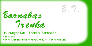 barnabas trenka business card